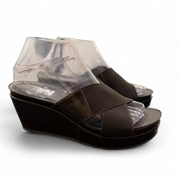 Gianni Bini Dark Brown Wedge Sandals - Picture 2 of 8